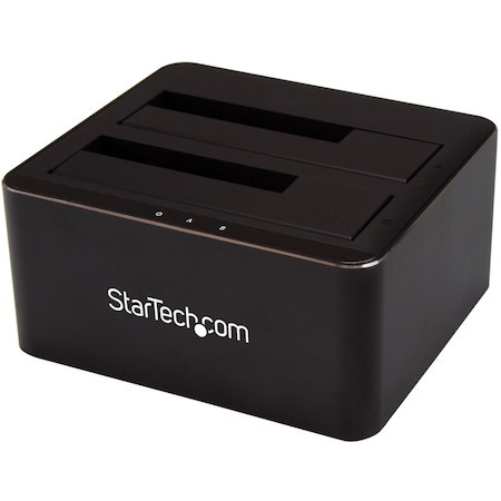 StarTech.com Dual-Bay USB 3.0 to SATA Hard Drive Docking Station, 2.5/3.5" SATA I/II/III, SSD/HDD Dock, USB Hard Drive Bays, Top-Loading