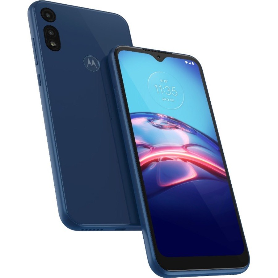 Motorola Mobility moto e 32 GB Smartphone - 6.2" LCD HD+ 1520 x 720 - Kryo 250 GoldQuad-core (4 Core) 1.80 GHz + Kryo 250 Silver Quad-core (4 Core) 1.80 GHz - 2 GB RAM - Android 10 - 4G - Midnight Blue