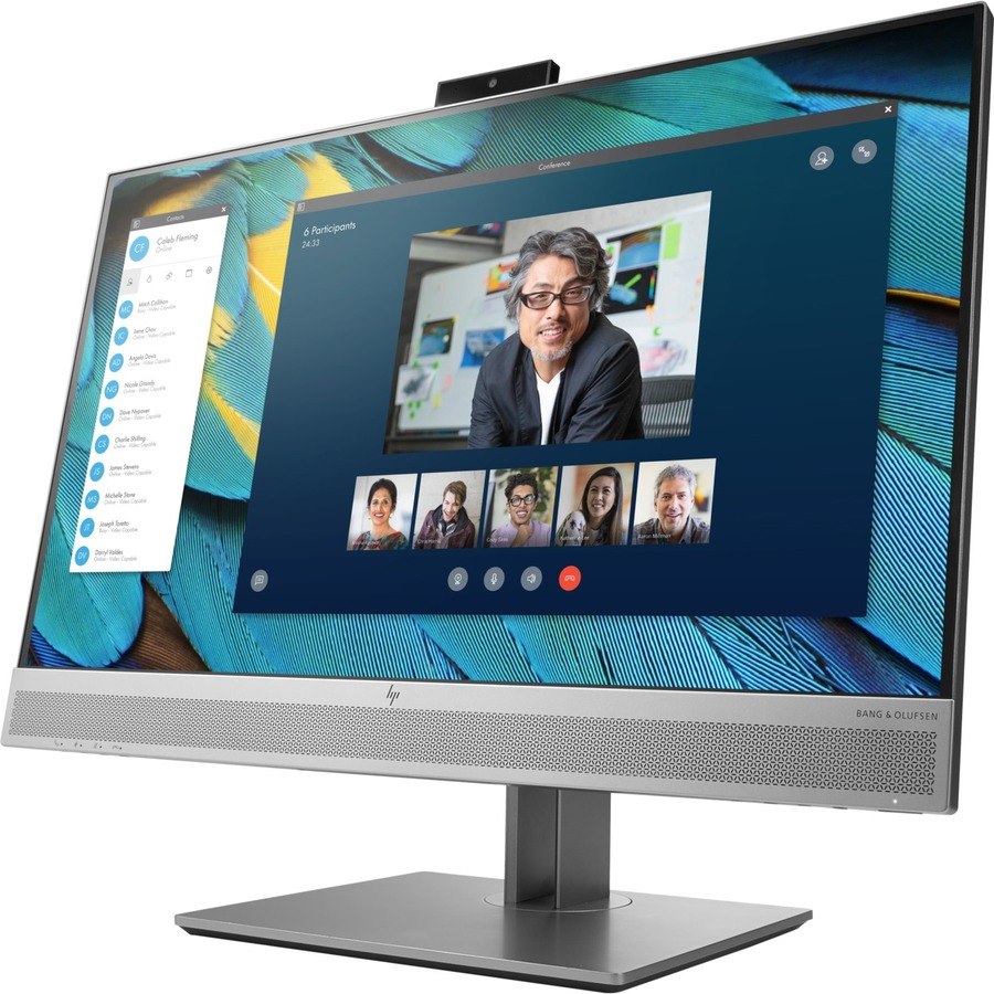 HPI SOURCING - NEW Business E243m 24" Class Webcam Full HD LED Monitor - 16:9 - Silver, Black