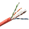 Weltron 1000ft Cat6 UTP 550 MHz Solid PVC CMR Cable - Orange