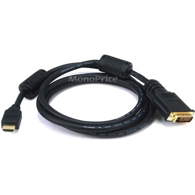 Monoprice 6ft 28AWG HDMIÆ to M1-D (P&D) Cable - Black