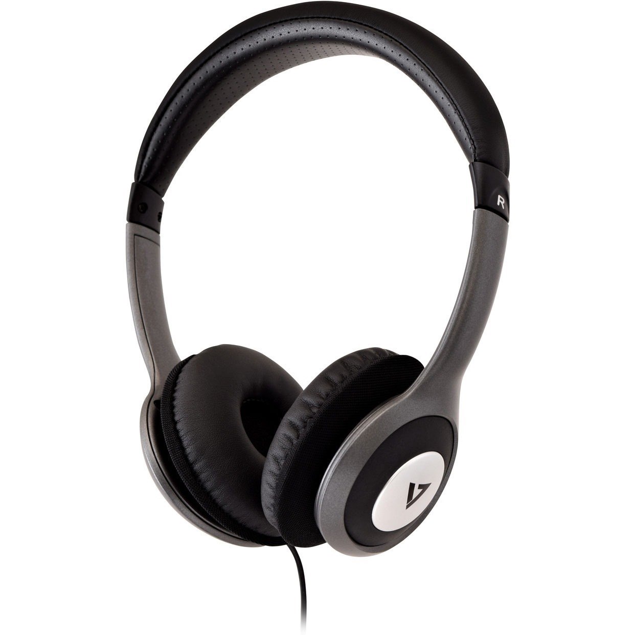 V7 HA520-2EP Wired Over-the-head Binaural Stereo Headphone - Black, Grey Blister
