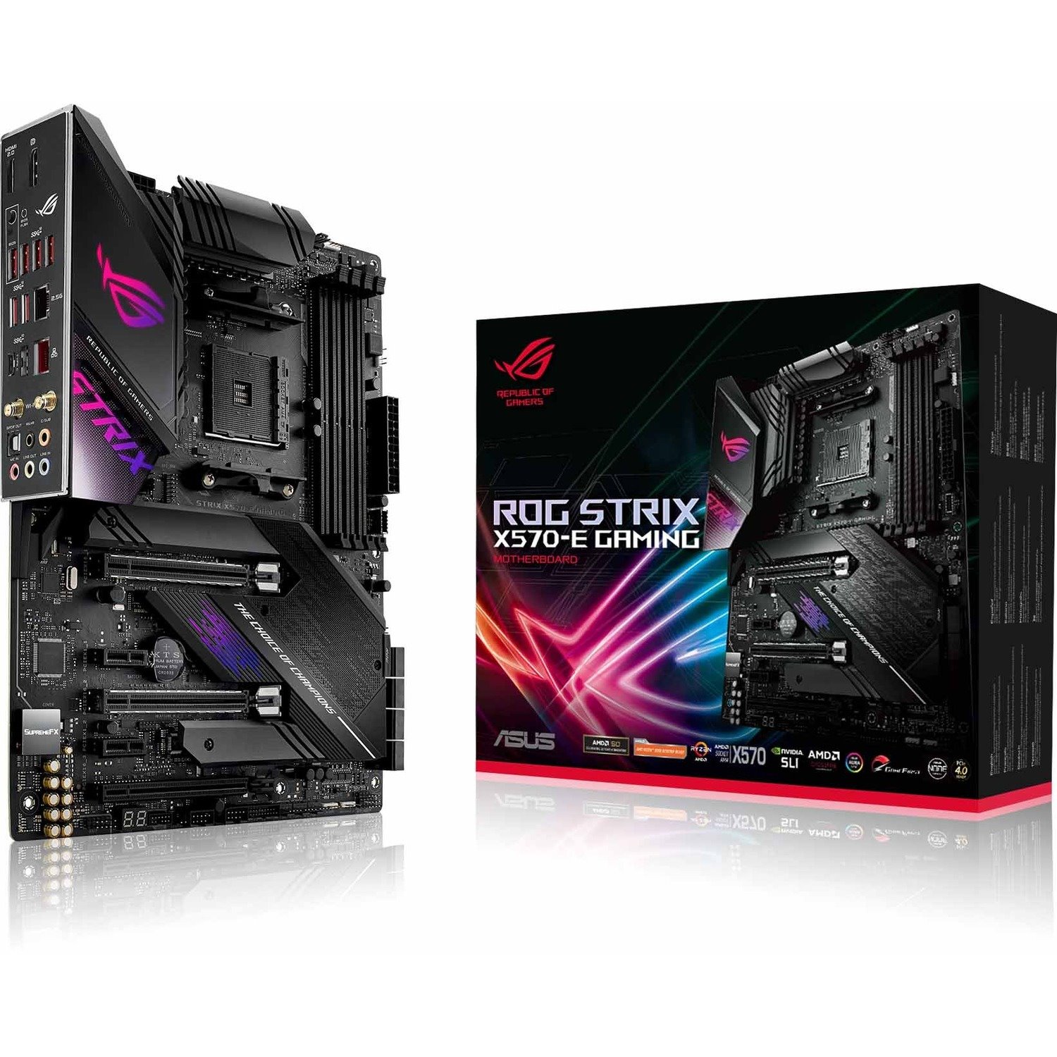 Asus ROG Strix X570-E Gaming Desktop Motherboard - AMD X570 Chipset - Socket AM4 - ATX