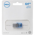 Dell 64 GB USB 3.1 Type A, USB 3.1 Type C Flash Drive