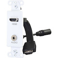 C2G HDMI and Audio Pass Through Wall Plate - White - 3.5mm Audio