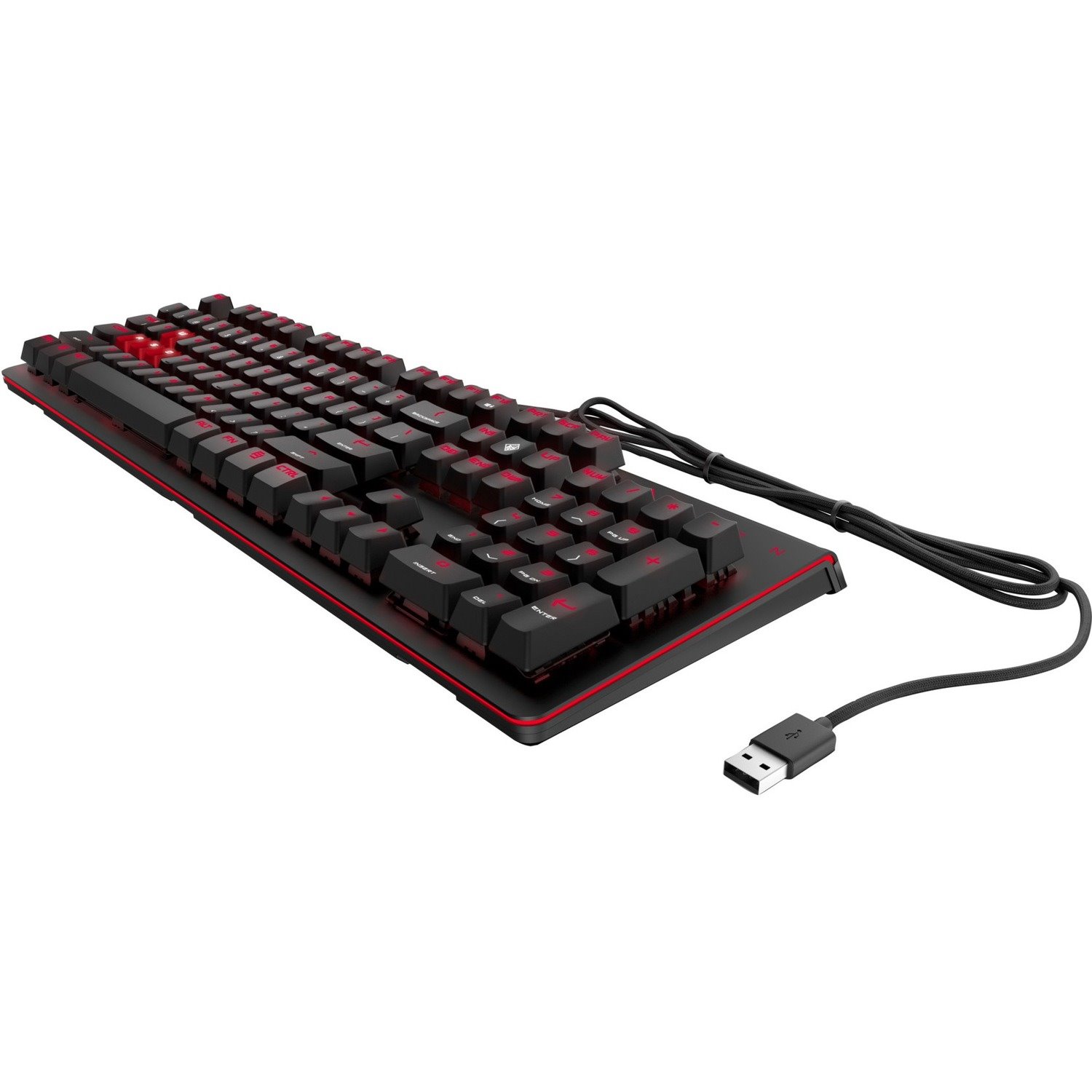 HP OMEN 1100 Gaming Keyboard - Cable Connectivity - USB Interface