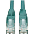 Eaton Tripp Lite Series Cat6 Gigabit Snagless Molded (UTP) Ethernet Cable (RJ45 M/M), PoE, Green, 6-in. (15.24 cm)