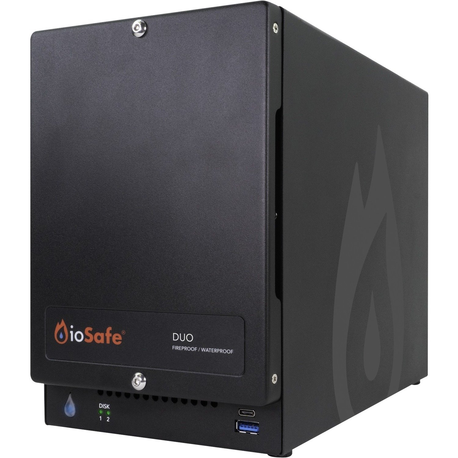Iosafe Duo 8TB Raid 1 Usb 3.2 Fireproof/Waterproof 2-YR DRS External Desktop Har
