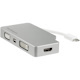 StarTech.com USB C Multiport Video Adapter 4K/1080p - USB Type C to HDMI, VGA, DVI or Mini DisplayPort Monitor Adapter - Silver Aluminum
