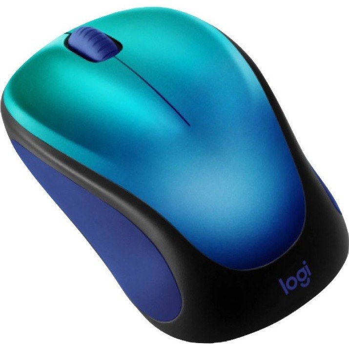 Logitech Design Collection Limited Edition Wireless Mouse with Colorful Designs - USB Unifying Receiver, 12 months AA Battery Life, Portable & Lightweight, Easy Plug & Play with Universal Compatibility - BLUE AURORA