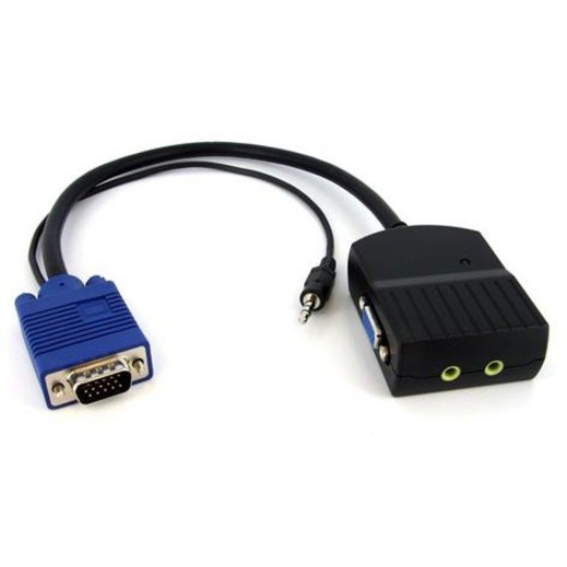 StarTech.com 2 Port VGA Video Splitter with Audio - USB Powered