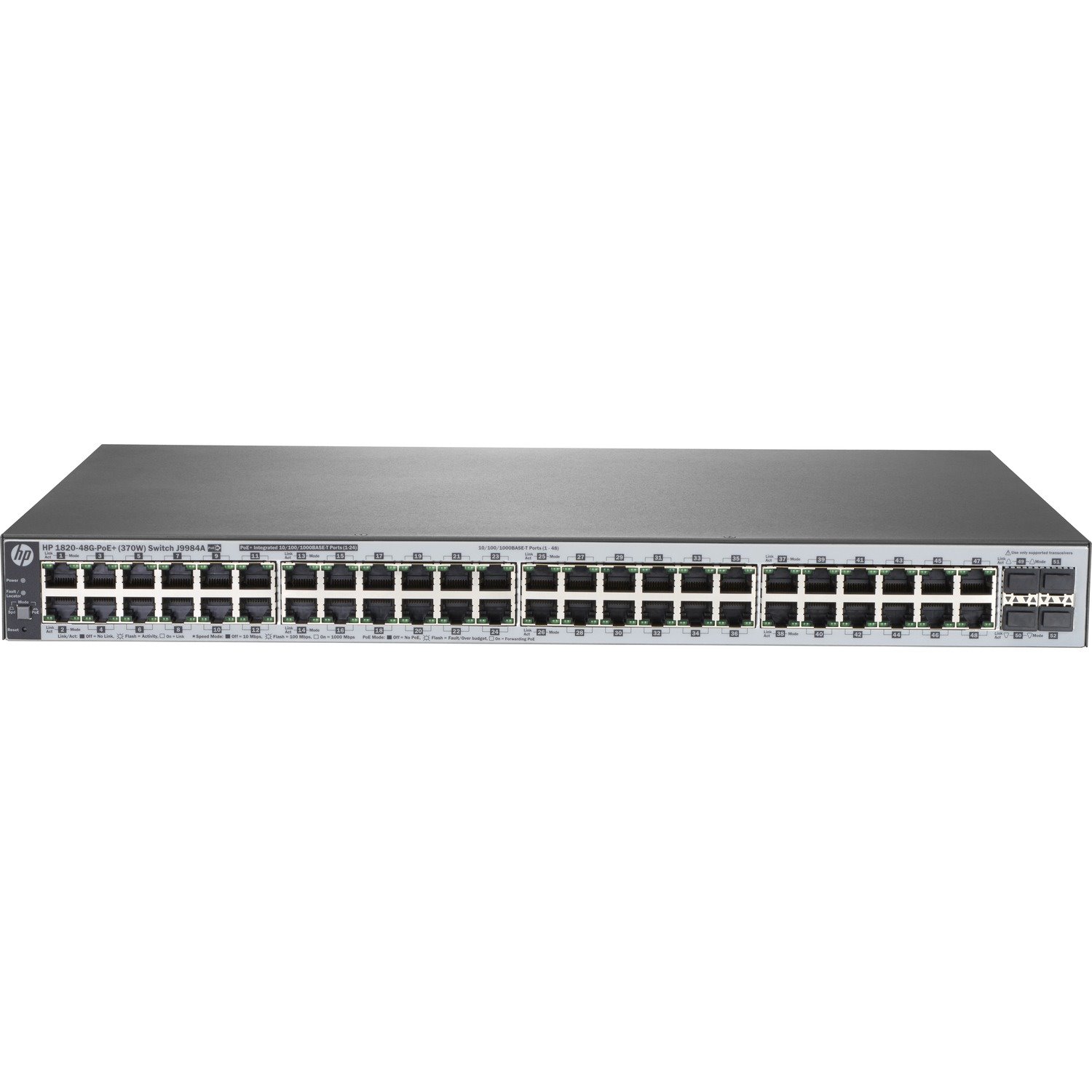 HPE 1820 1820-48G-PoE+ 48 Ports Manageable Ethernet Switch - 10/100/1000Base-T, 1000Base-X