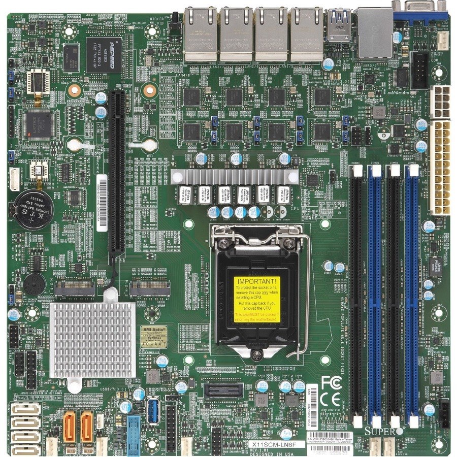 Supermicro X11SCM-F Server Motherboard - Intel C246 Chipset - Socket H4 LGA-1151 - Micro ATX