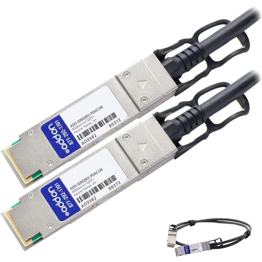 AddOn IBM 49Y7890 to Multiple OEM Compatible TAA Compliant 40GBase-CU QSFP+ to QSFP+ Direct Attach Cable (Passive Twinax, 1m)