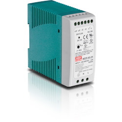 TRENDnet 60 W Single Output Industrial DIN-Rail Power Supply, Universal AC Input, Extreme -20 to 70 &deg;C (-4 to 158 &deg;F) Operating Temp, TI-M6024