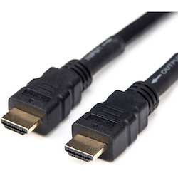 Rocstor Premium 25ft 4K High Speed HDMI to HDMI M/M Cable - Ultra HD HDMI 2.0 Supports 4k x 2k at 60Hz with resolutions up to 3840x2160p and 18Gbps Bandwidth - HDMI 2.0 to HDMI 2.0 Male/Male - HDMI 2.0 for HDTV, DVD Player - 25ft (7.6m) - 1 Retail Pack - 1 x HDMI Male - 1 x HDMI Male - Gold Plated Connectors - Shielding - Black - HDMI CABLE ULTRA HD 4Kx2K - HDMI for Audio/Video Devi SUPPORT 3D 4K2K 60HZ 18GBPS