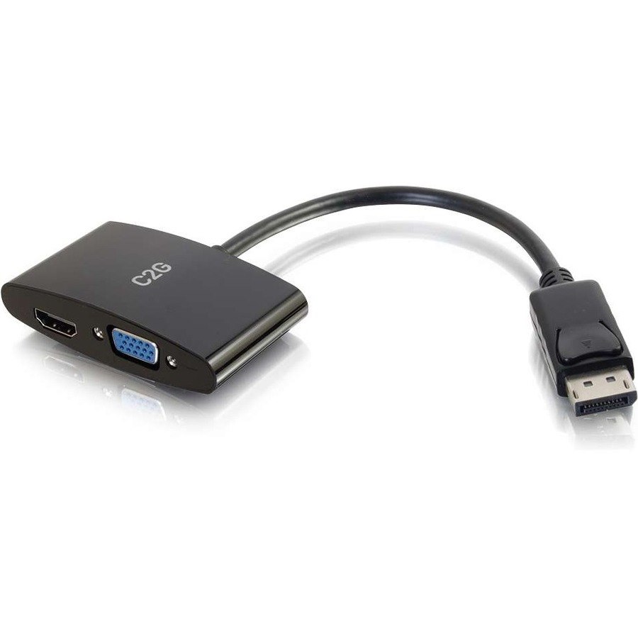 C2G 8in 4k DisplayPort to HDMI or VGA Adapter Converter - M/F