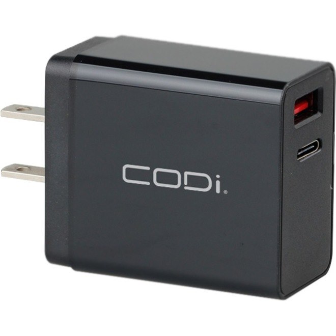 Codi Wall Charger w/ USB-C and USB-A Outputs QC 3.0 + PD 18W