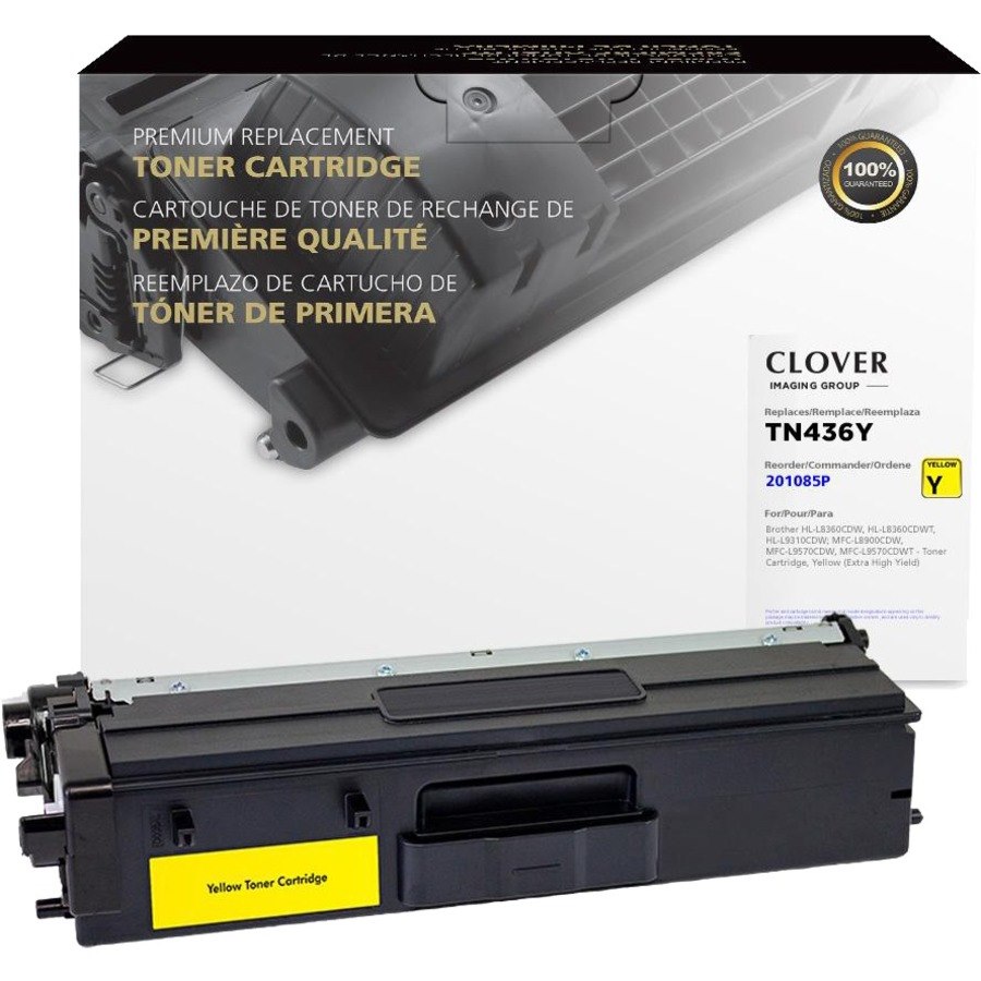 CIG Remanufactured Extra High Yield Laser Toner Cartridge - Alternative for Brother TN436Y (TN436Y) - Yellow - 1 Each