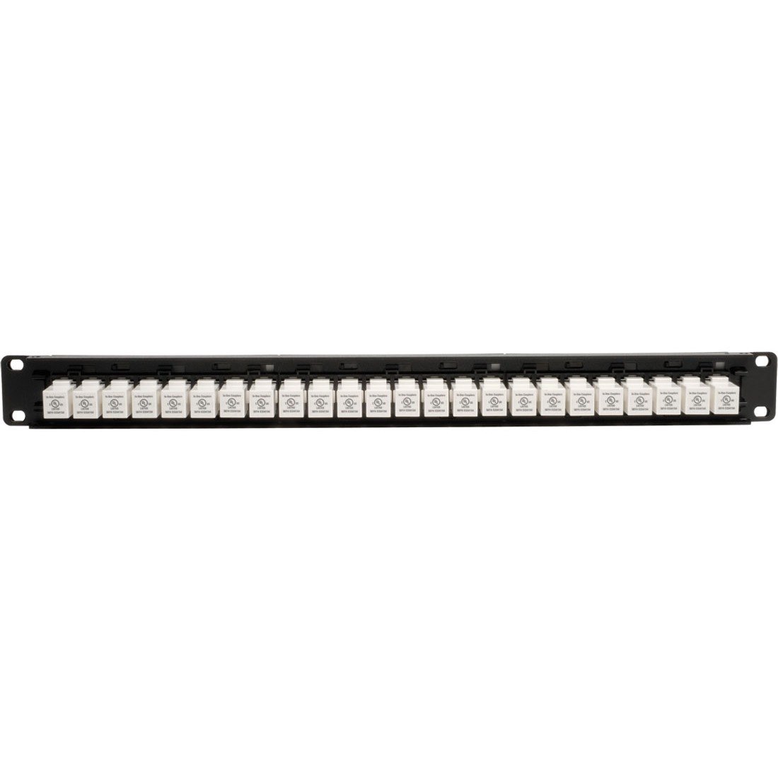 Tripp Lite by Eaton 24-Port Cat6/Cat5 Low Profile Feed-Through Patch Panel, 1U Rack-Mount/Wall-Mount, TAA