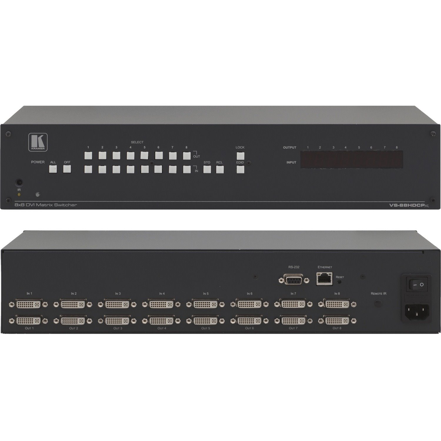 Kramer VS-88HDCPxl 8x8 DVI (HDCP) Matrix Switcher