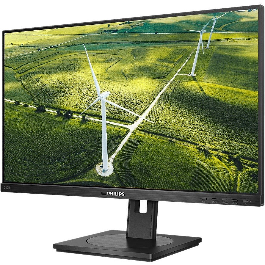 Philips 242B1G 24" Class Full HD LCD Monitor - 16:9 - Textured Black