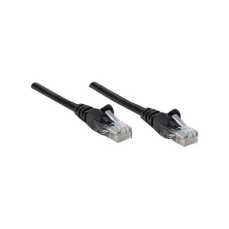 Intellinet Network Patch Cable, Cat6, 2m, Black, CCA, U/UTP, PVC, RJ45, Gold Plated Contacts, Snagless, Booted, Lifetime Warranty, Polybag