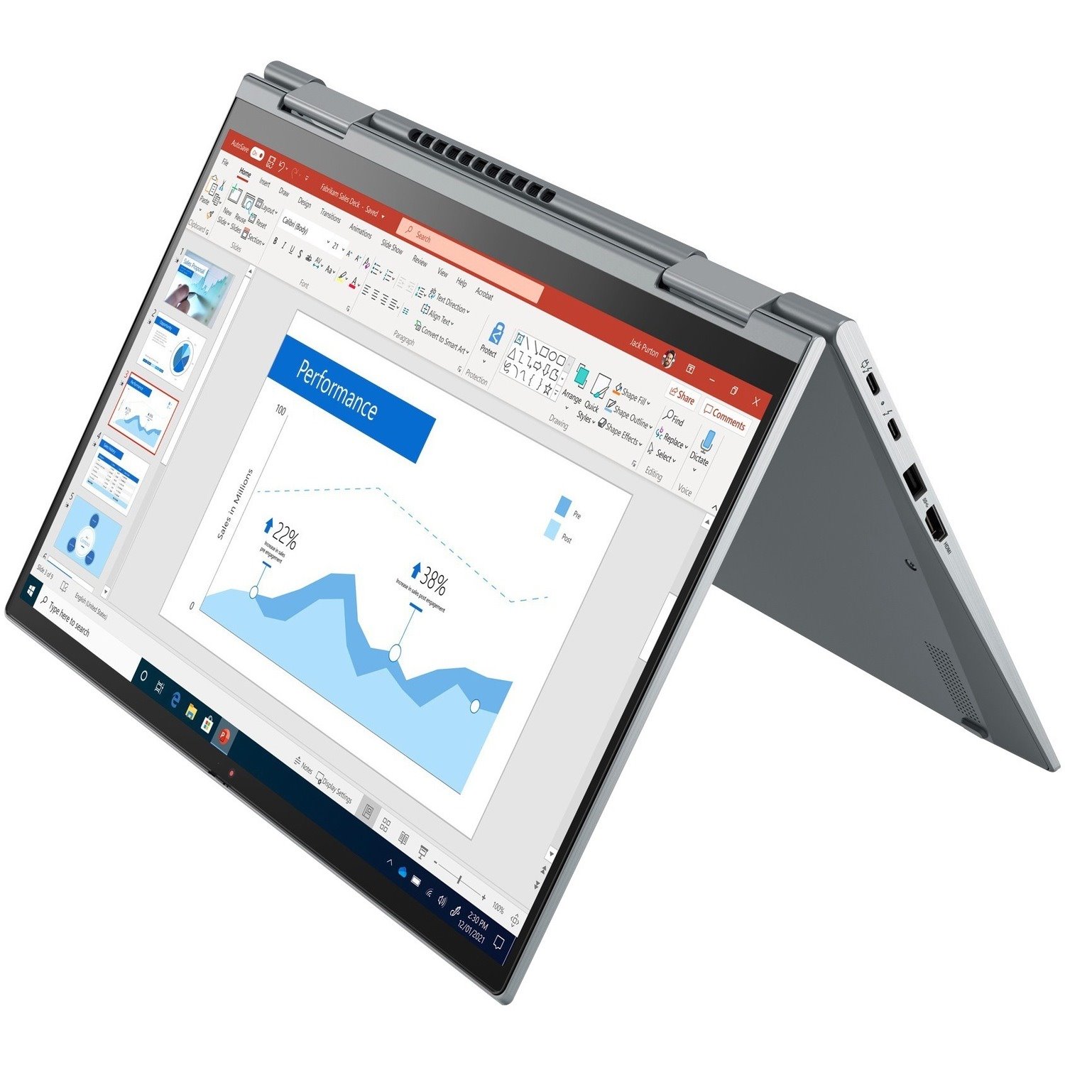 Lenovo ThinkPad X1 Yoga Gen 6 20XY00GQCA 14" Touchscreen Convertible 2 in 1 Notebook - WUXGA - Intel Core i7 11th Gen i7-1185G7 - Intel Evo Platform - 16 GB - 512 GB SSD - French Keyboard - Storm Gray