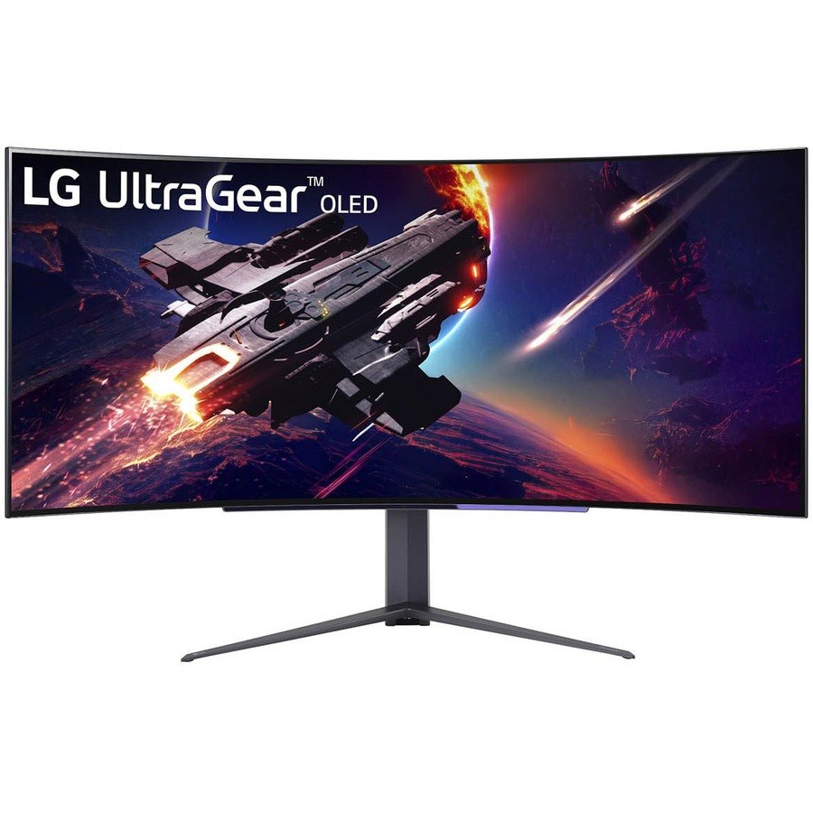 LG UltraGear 45GR95QE-B 45" Class UW-QHD Curved Screen Gaming OLED Monitor - 21:9 - Black