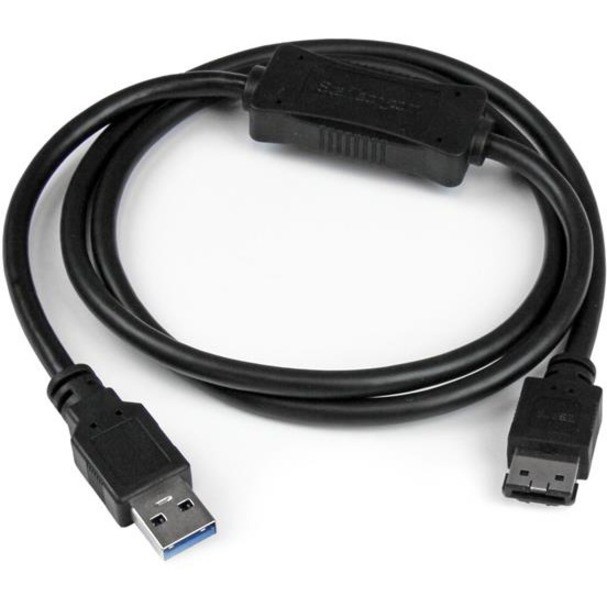 StarTech.com USB 3.0 to eSATA HDD / SSD / ODD Adapter Cable - 3ft eSATA Hard Drive to USB 3.0 Adapter Cable - SATA 6 Gbps