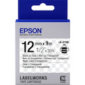 Epson LabelWorks Clear LK Tape Cartridge ~1/2" Black on Clear