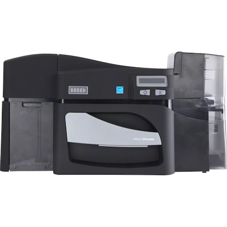 Fargo DTC4500E Desktop Dye Sublimation/Thermal Transfer Printer - Color - Card Print - Fast Ethernet - USB - Black, Gray