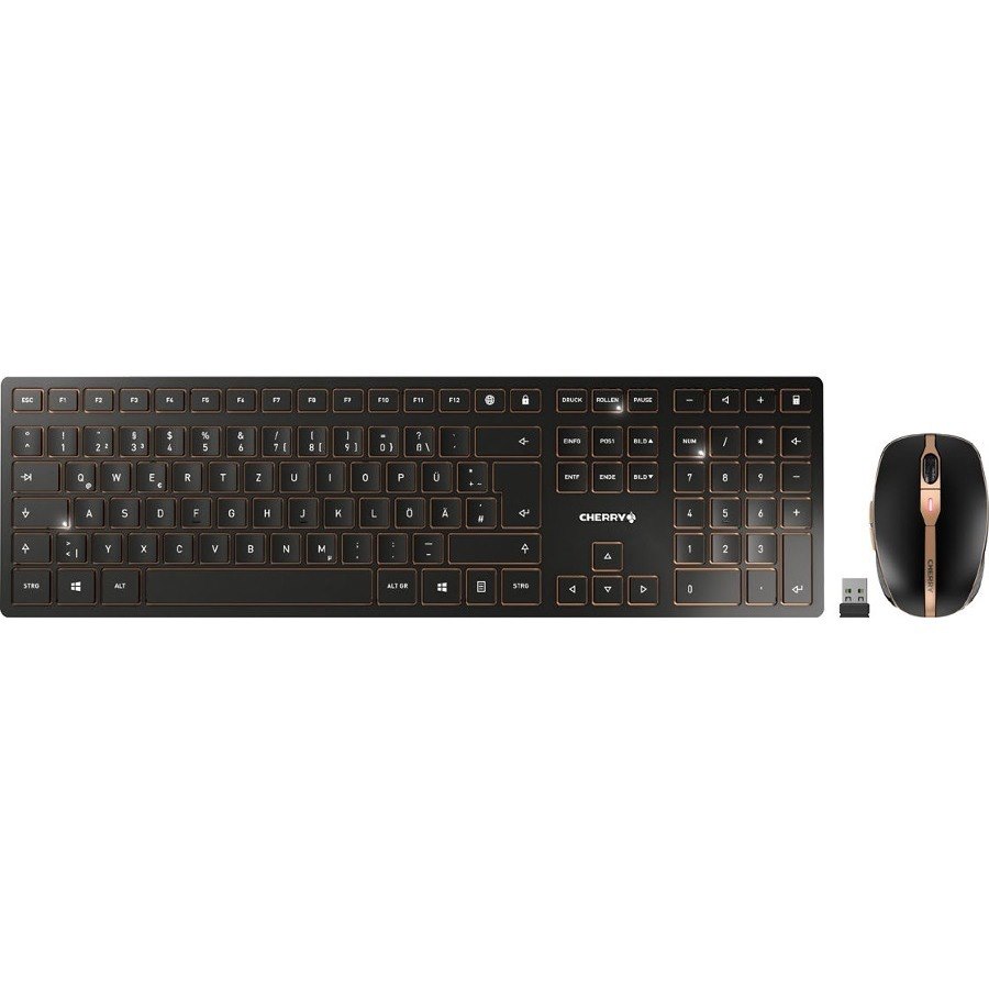 CHERRY DW 9100 SLIM Rugged Keyboard & Mouse - QWERTZ - Switzerland