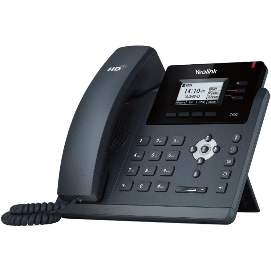 Yealink SIP-T40G IP Phone - Corded - Corded - Wall Mountable, Desktop - Black