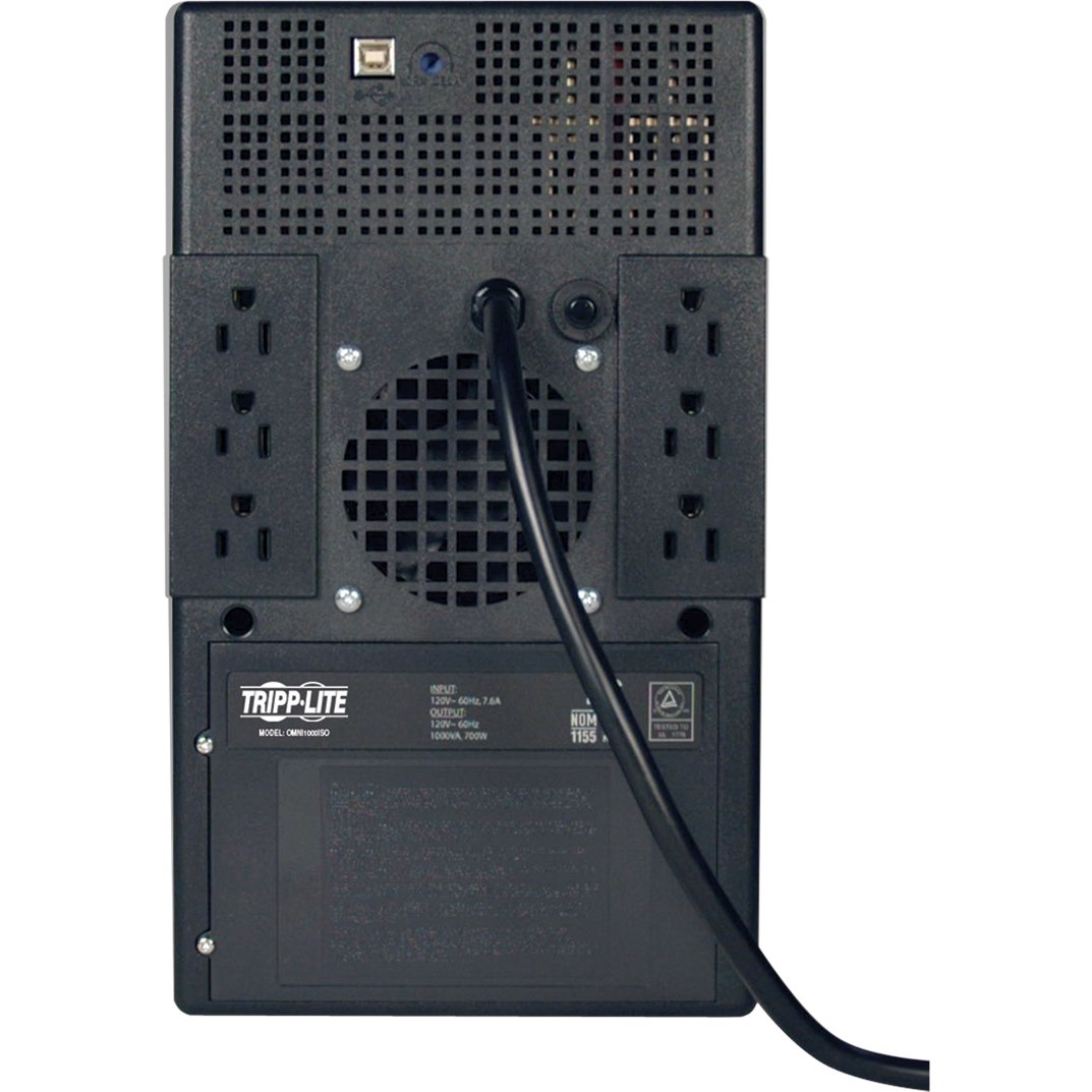 Tripp Lite by Eaton UPS OmniSmart 120V 1000VA 700W Line-Interactive UPS Tower Built-In Isolation Transformer USB port