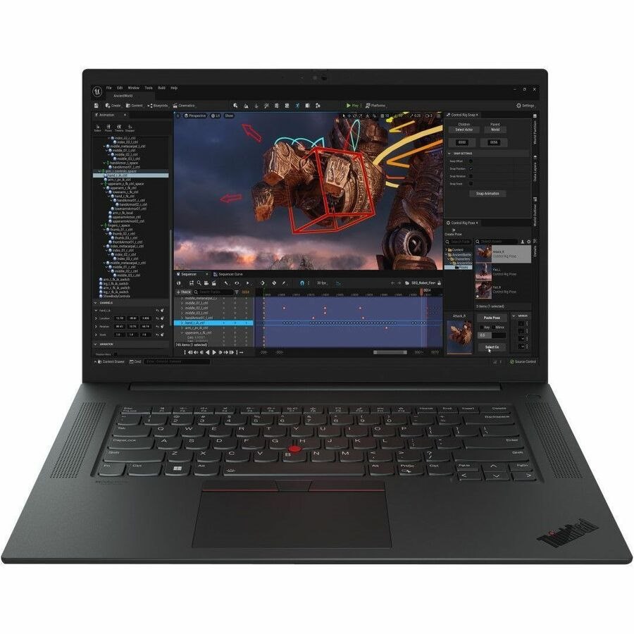 Lenovo ThinkPad P1 Gen 6 21FV001TCA 16" Mobile Workstation - WQXGA - Intel Core i7 13th Gen i7-13800H - vPro Technology - 32 GB - 1 TB SSD - French Keyboard - Black Paint