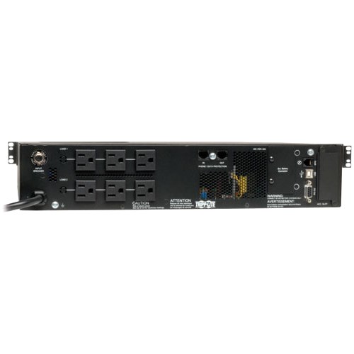 Eaton Tripp Lite Series SmartOnline 1500VA 1350W 120V Double-Conversion Sine Wave UPS - 8 Outlets, Extended Run, Network Card Option, LCD, USB, DB9, 2U Rack/Tower - Battery Backup