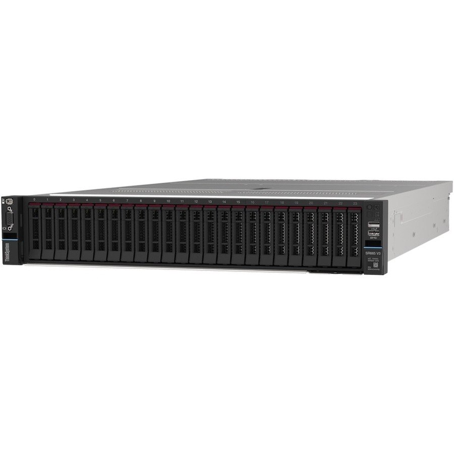 Lenovo ThinkSystem SR665 V3 7D9AA01FAU 2U Rack Server - AMD EPYC 9124 3 GHz - 16 GB RAM - 12Gb/s SAS, Serial ATA Controller