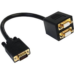 StarTech.com 1 ft VGA to 2x VGA Video Splitter Cable &acirc;&euro;" M/F