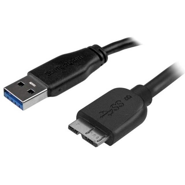 StarTech.com 1m (3ft) Slim SuperSpeed USB 3.0 A to Micro B Cable - M/M