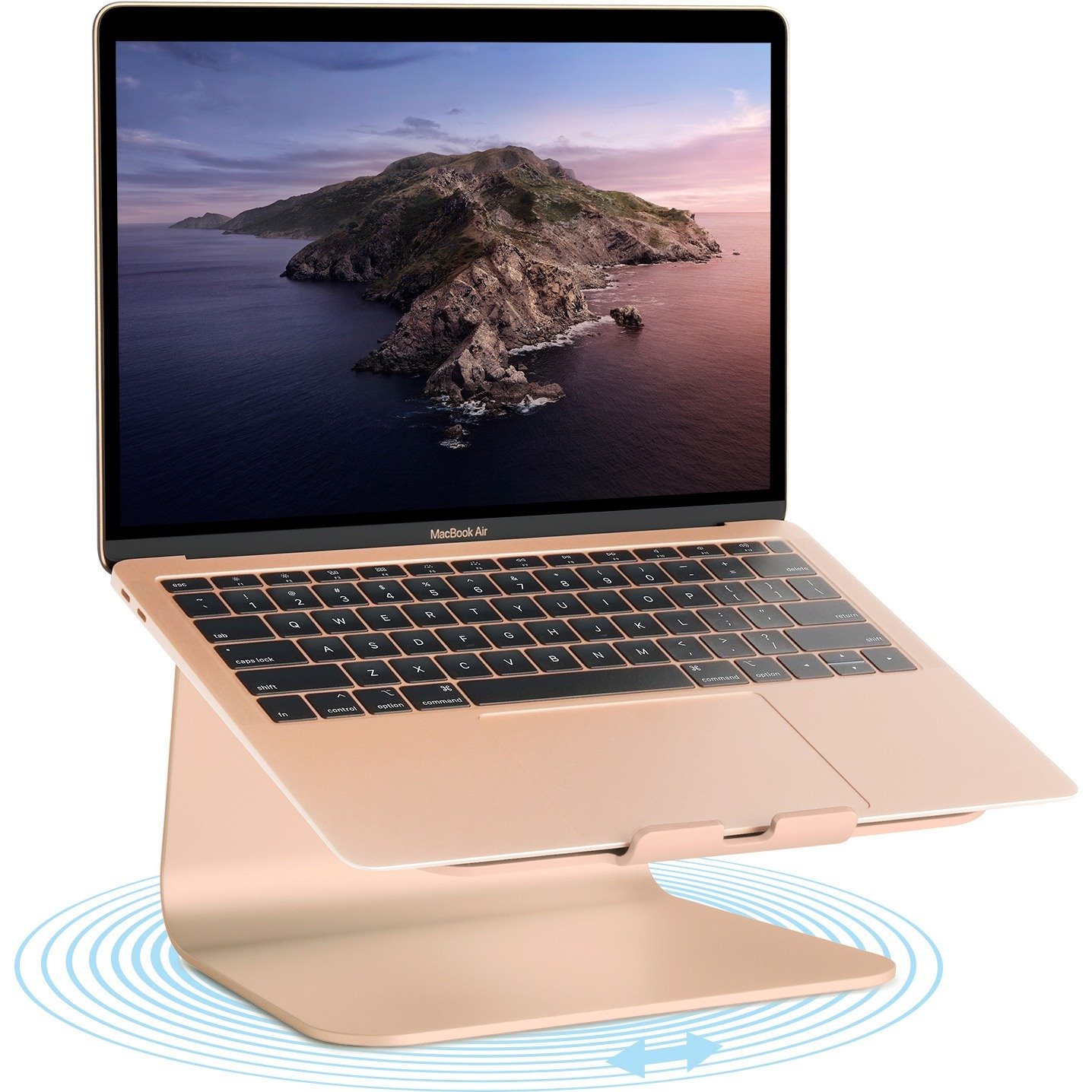 Rain Design mStand360 Laptop Stand w/ Swivel Base - Gold