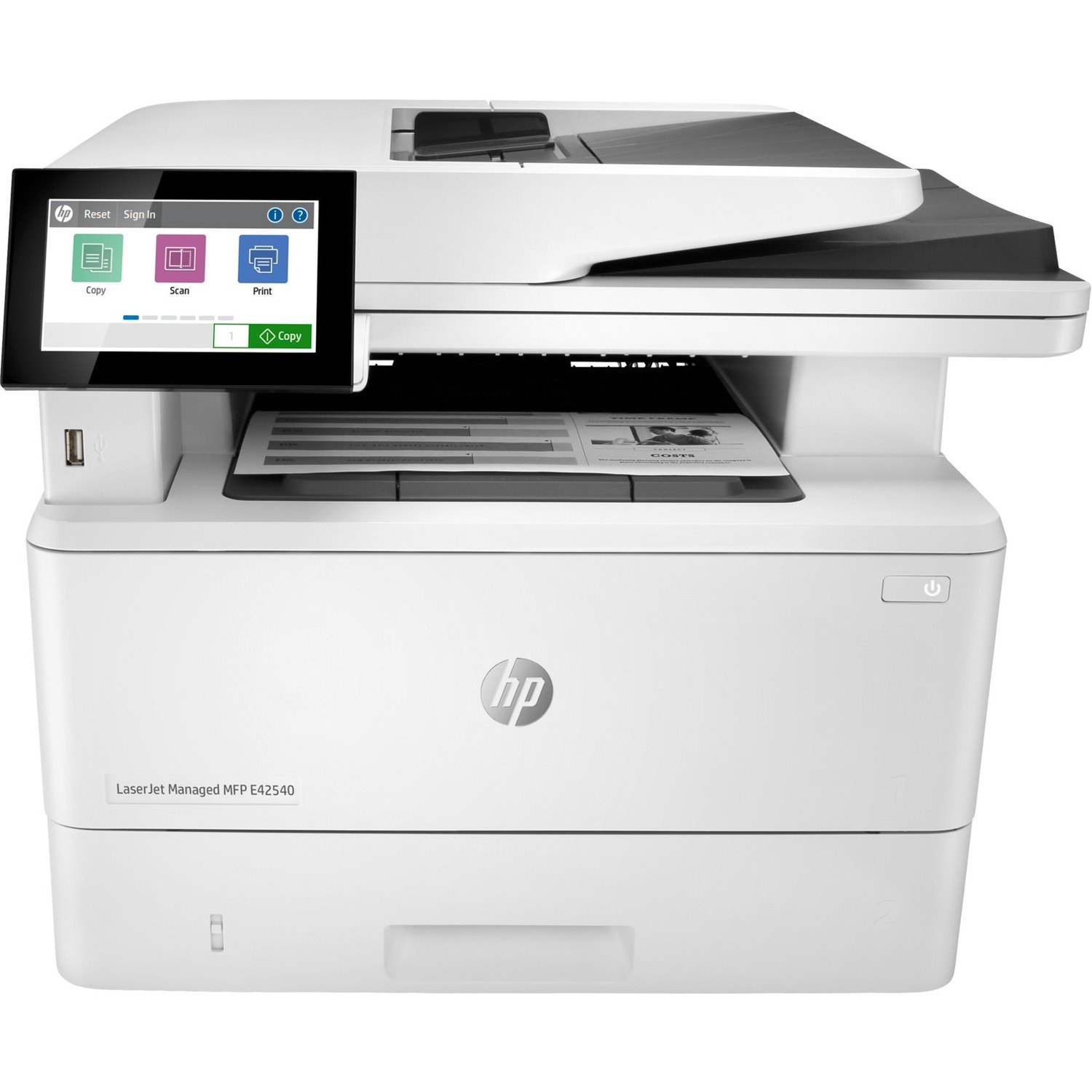 HP LaserJet Managed E42540f Laser Multifunction Printer - Monochrome