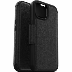 OtterBox Strada Carrying Case (Folio) Apple iPhone 15 Smartphone, Card, Cash - Shadow (Black)