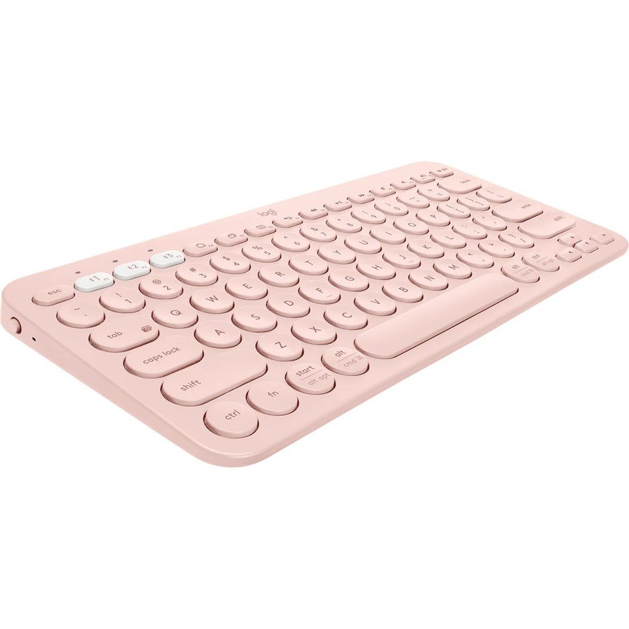Logitech K380 Keyboard - Wireless Connectivity - QWERTY Layout - Rose