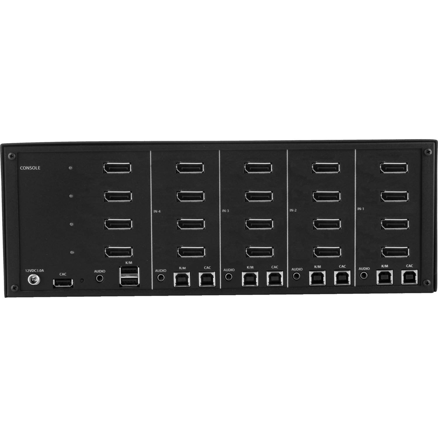 Black Box Secure KVM Switch, DisplayPort, 4-Port, CAC, NIAP 3.0 (Quad Head)