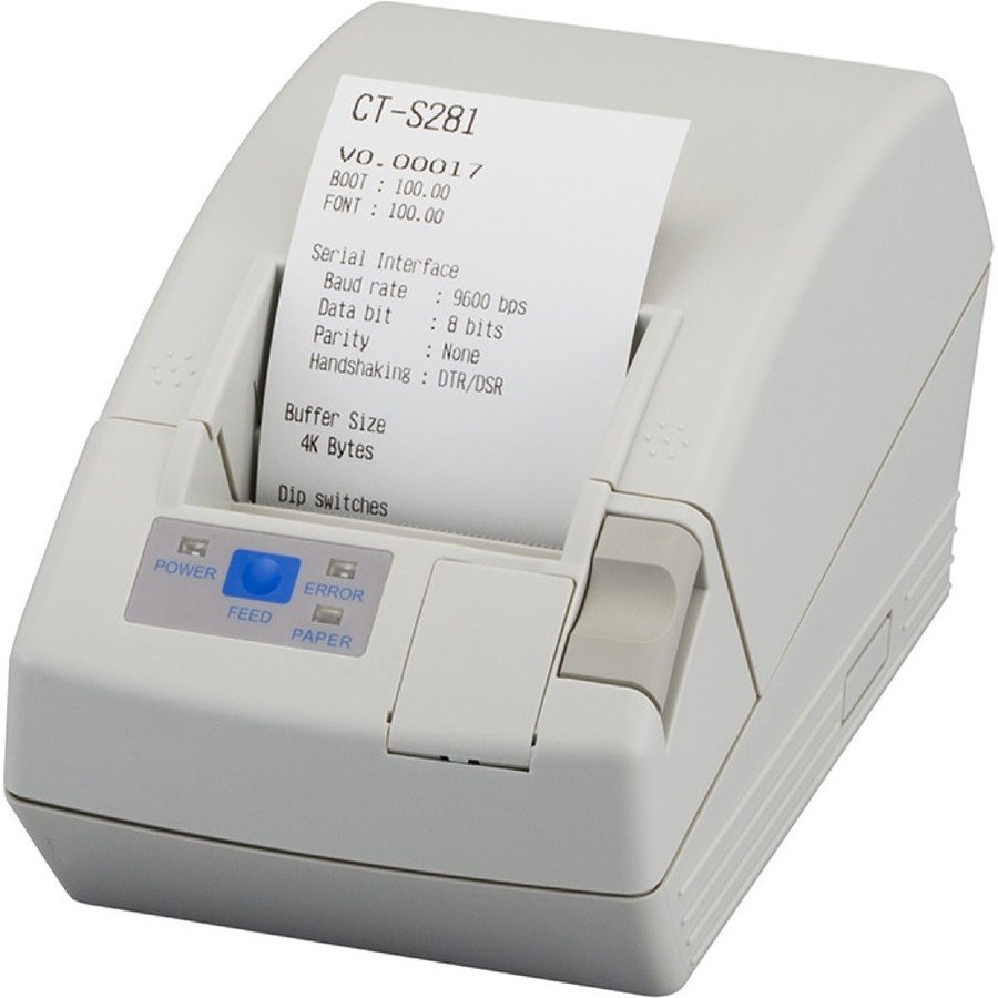 Citizen CT-S281 Desktop Direct Thermal Printer - Two-color - Label/Receipt Print - Serial