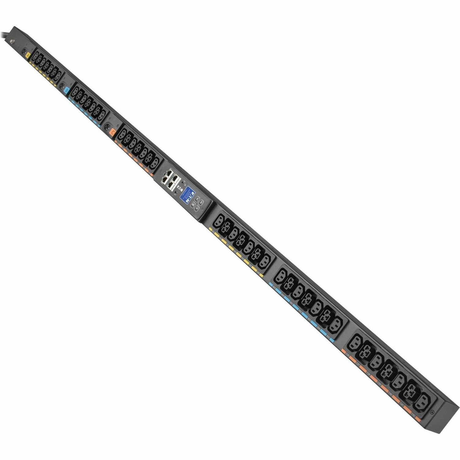 Eaton 3-Phase Metered Input Rack PDU G4, 208V, 42 Outlets, 24A, 8.6kW, L15-30 Input, 10 ft. Cord, 0U Vertical