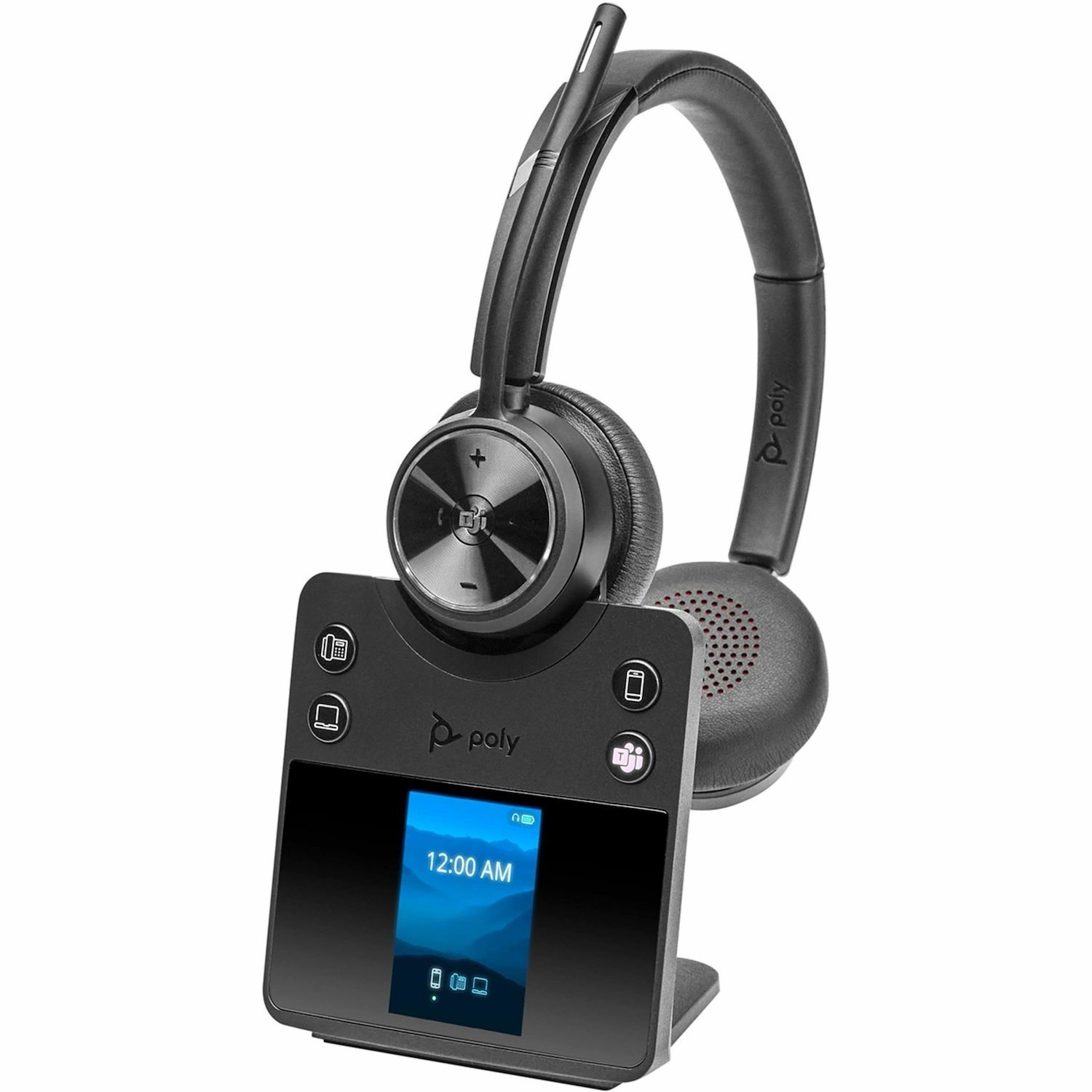 Poly Savi 7400 Office 7420 Wireless On-ear, Over-the-head Stereo Headset - Black