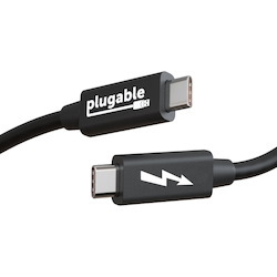 Plugable Windows Transfer Cable 6.6ft (2m), Thunderbolt 10Gbps, Bundled with Bravura Software for Windows PC to PC Migration - Unlimited Uses. Works between Thunderbolt 3 / 4, USB4 PCs