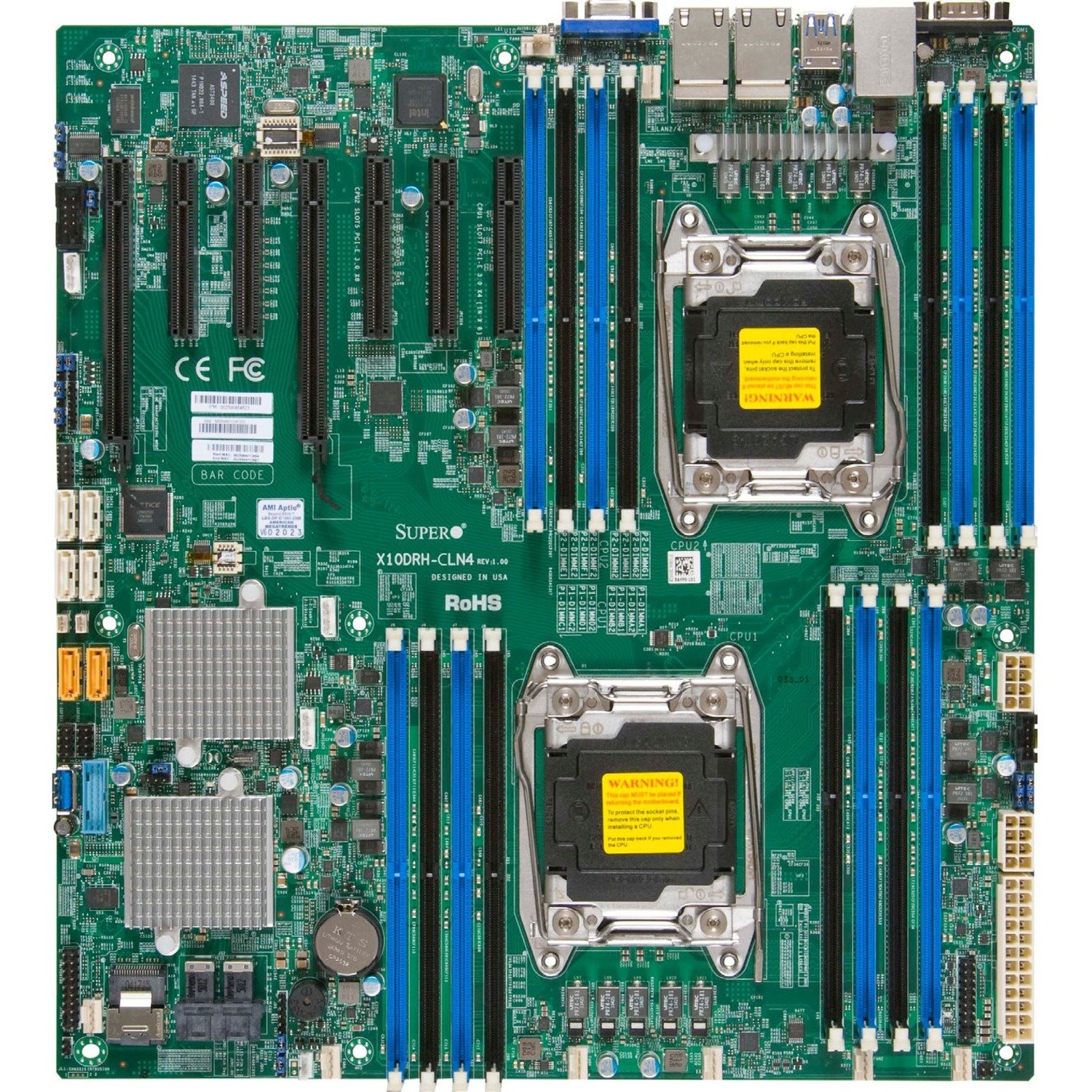Supermicro X10DRH-CLN4 Server Motherboard - Intel C612 Chipset - Socket LGA 2011-v3 - Extended ATX